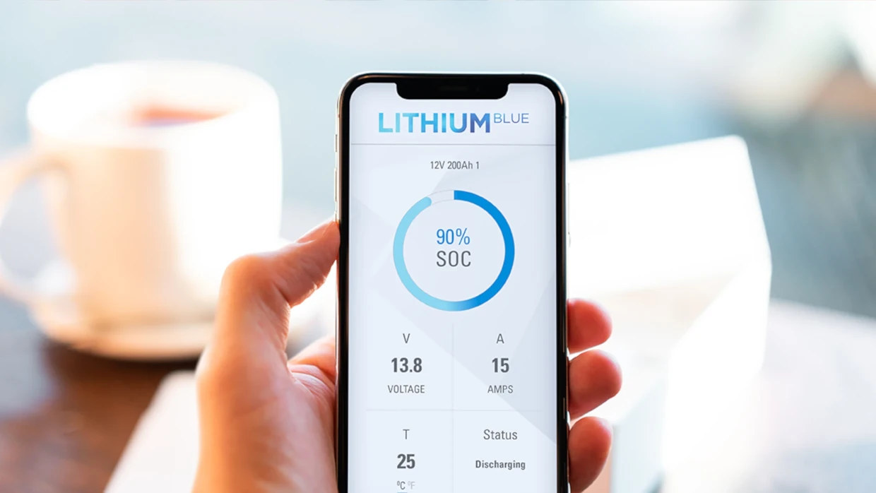 Advanced connectivity: AES Blue LiFePO₄