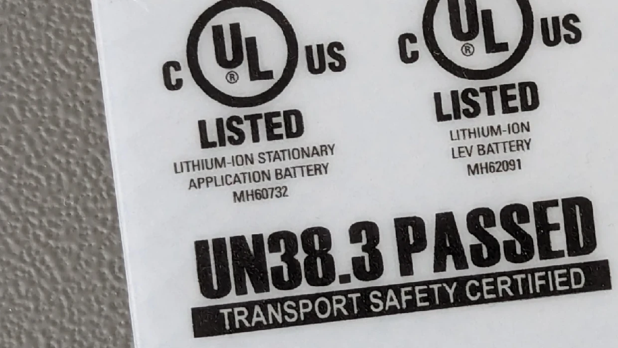 Battery pack safety certification
